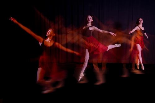 Ballet dance with camera shutter bur